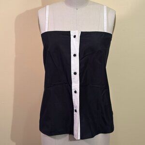 Vintage Marc Jacobs 100% Silk Tuxedo Camisole Top - Made in USA